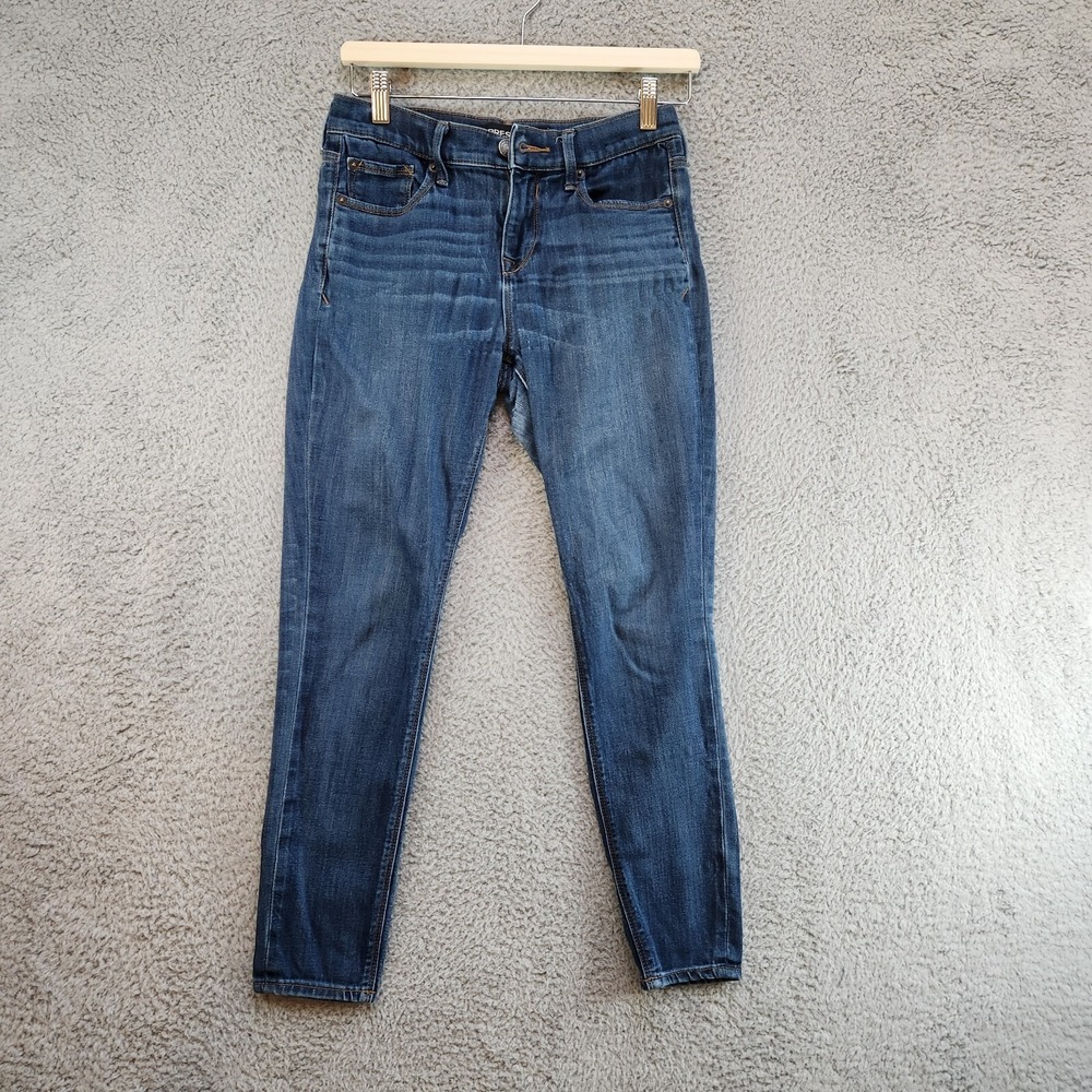 Express Legging Jeans Women's 2 Blue Denim Cotton‎ Stretch Mid-Rise Skinny Leg